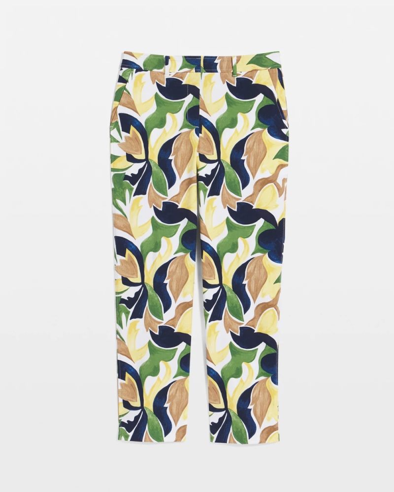 Chicos Emme Straight Mod Cropped Pants - ALABASTER