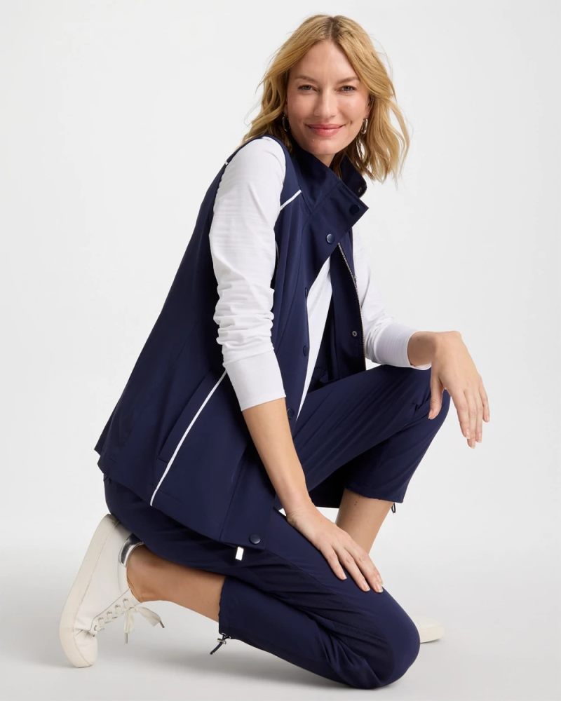 Chicos Zenergy® UPF Full Snap Vest - PASSPORT BLUE