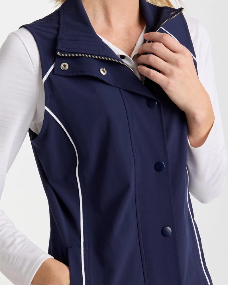 Chicos Zenergy® UPF Full Snap Vest - PASSPORT BLUE
