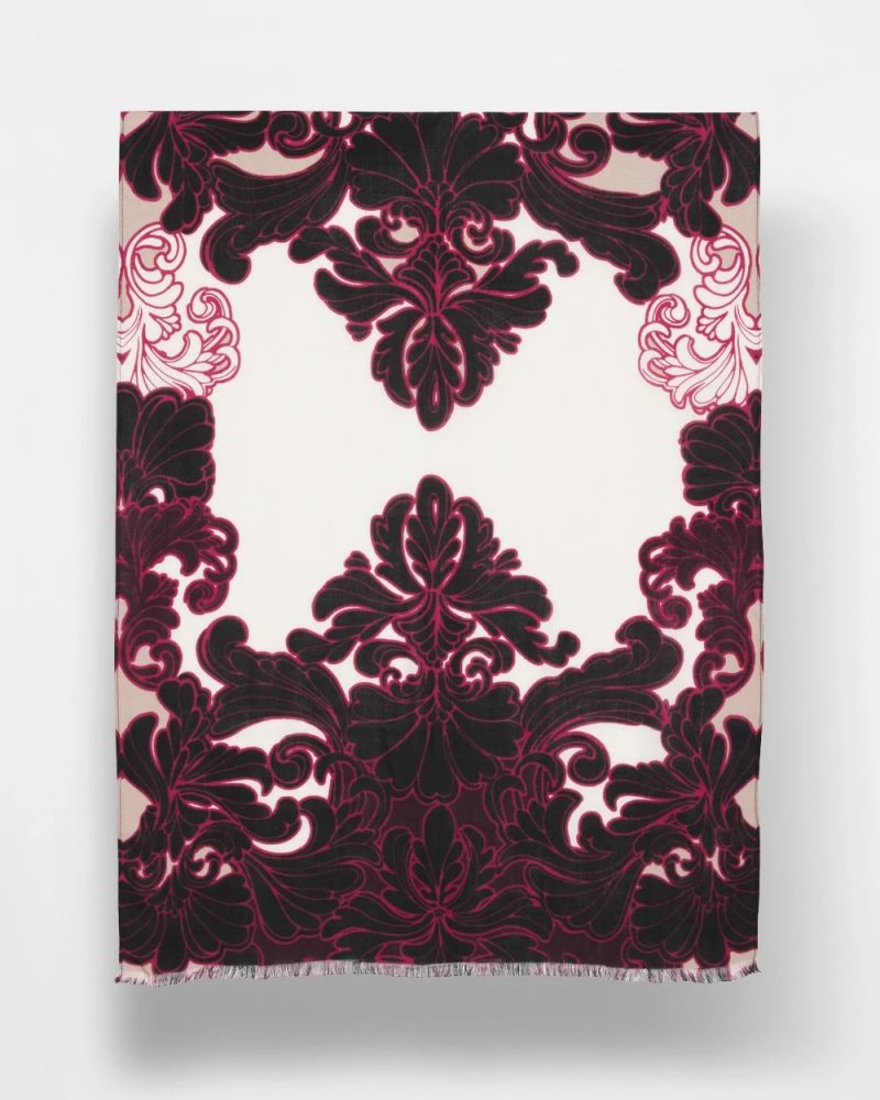 Chicos Maude Medallion Oblong Scarf - BLACK