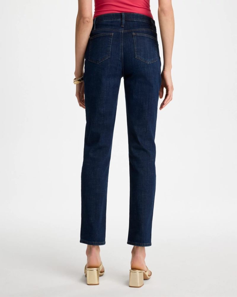 Chicos Girlfriend Slim Ankle Jeans - DARK SAPPHIRE INDIGO