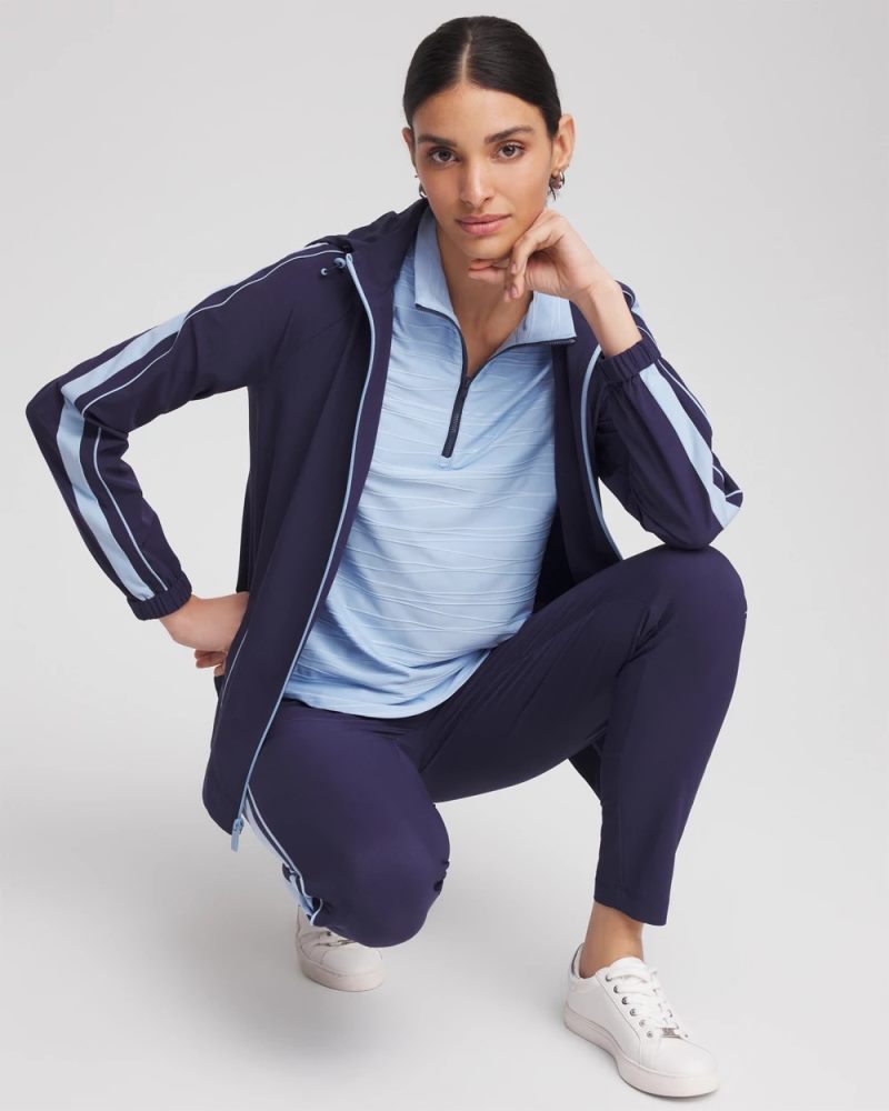 Chicos Zenergy® UPF Wave Half Zip - CRYSTAL TOPAZ