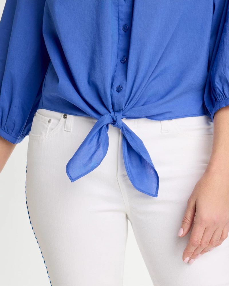 Chicos Tie-Front Top - AMPARO BLUE
