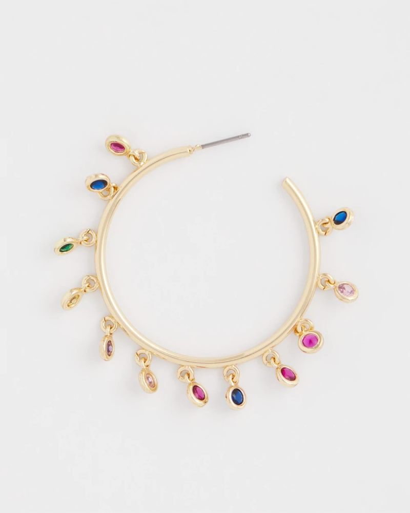 Chicos Multi-Color Hoop Earrings - MULTI