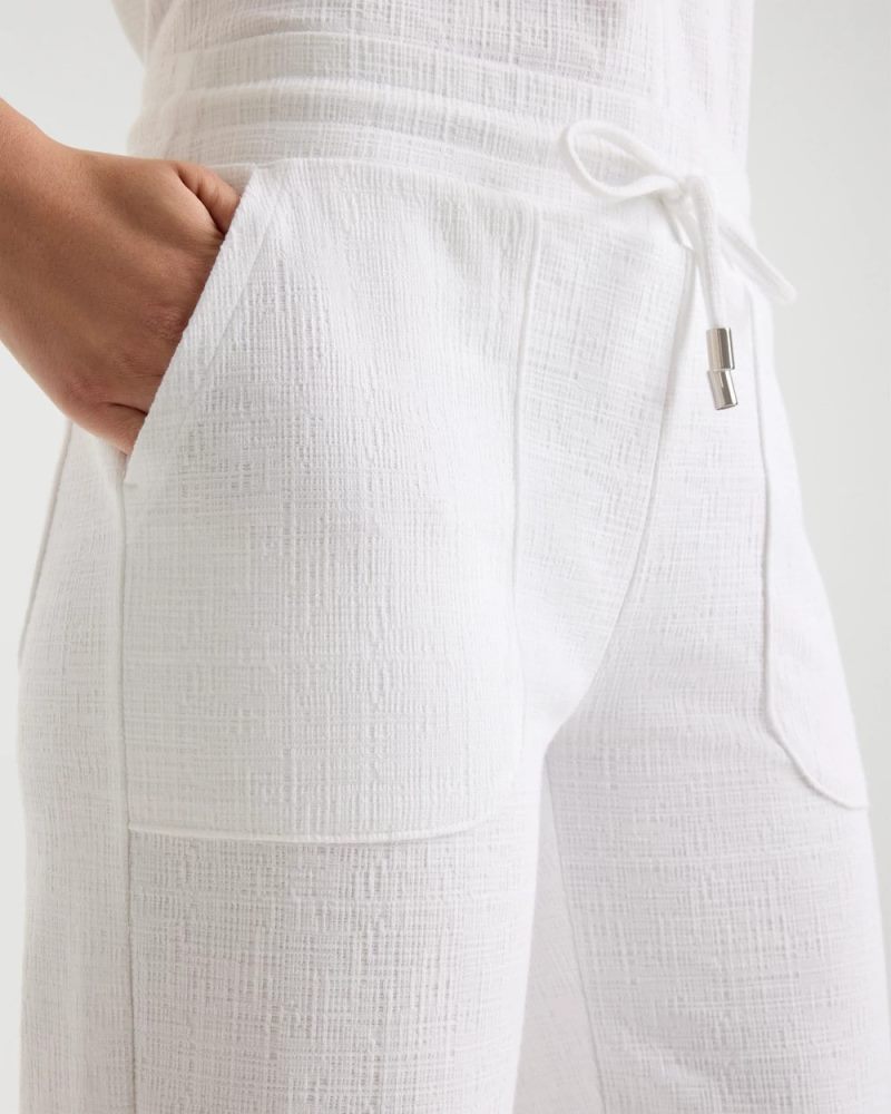 Chicos Zenergy® Crosshatch Knit Cropped Pants - ALABASTER