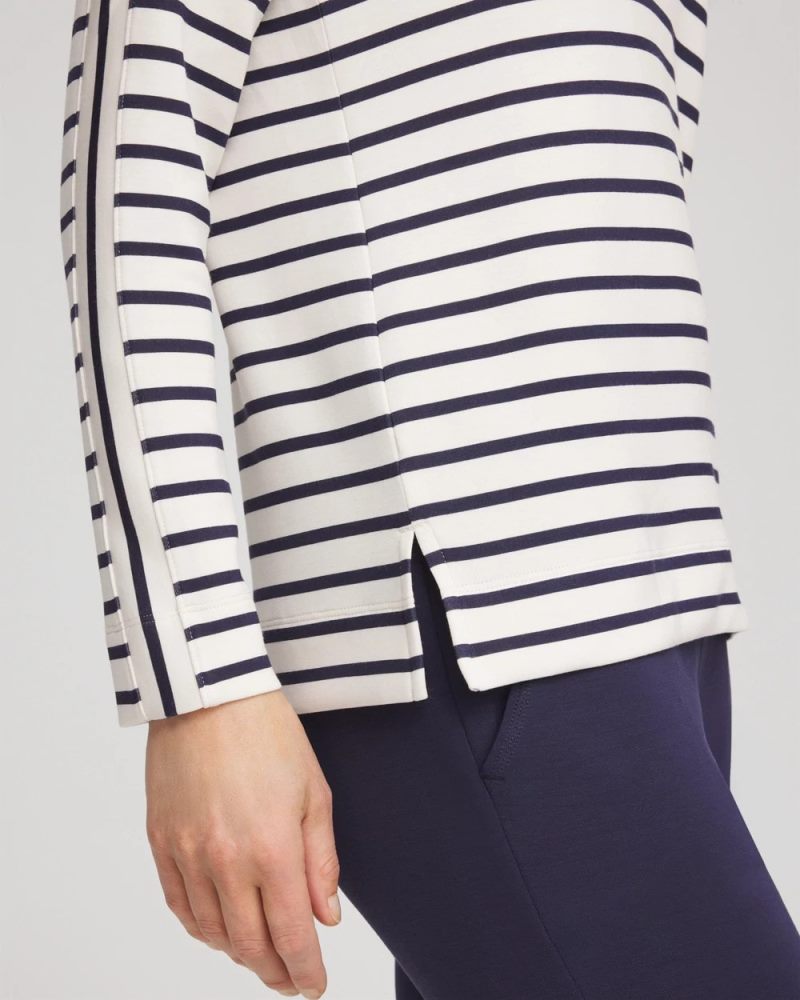 Chicos Zenergy® Soft Striped Top - PASSPORT BLUE