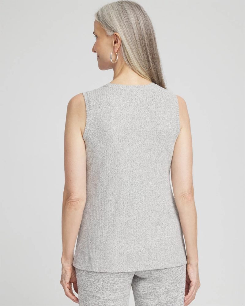 Chicos Zenergy® Soft Essentials V-Neck Tank - SALT AND PEPPER