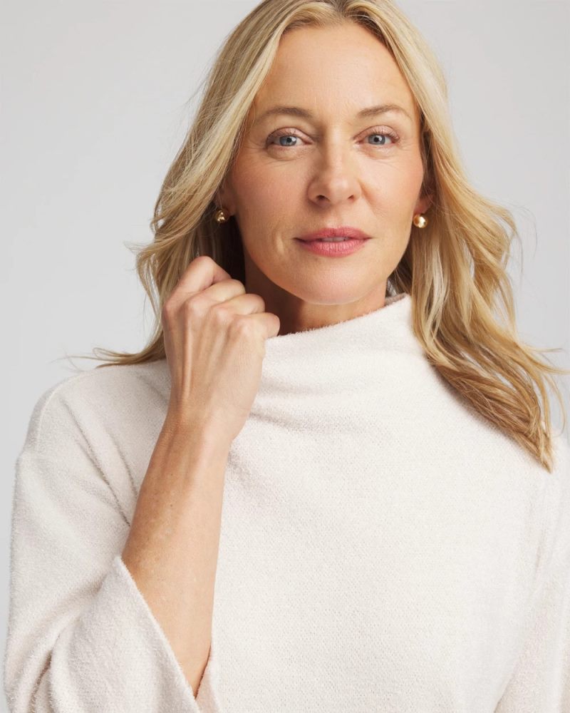 Chicos Jacquard Cozy Turtleneck - ENGLISH CREAM