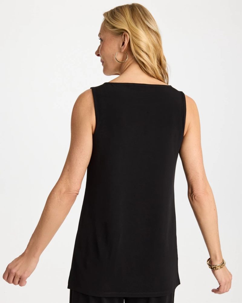 Chicos Travelers™ Knit Buckle Tunic - BLACK