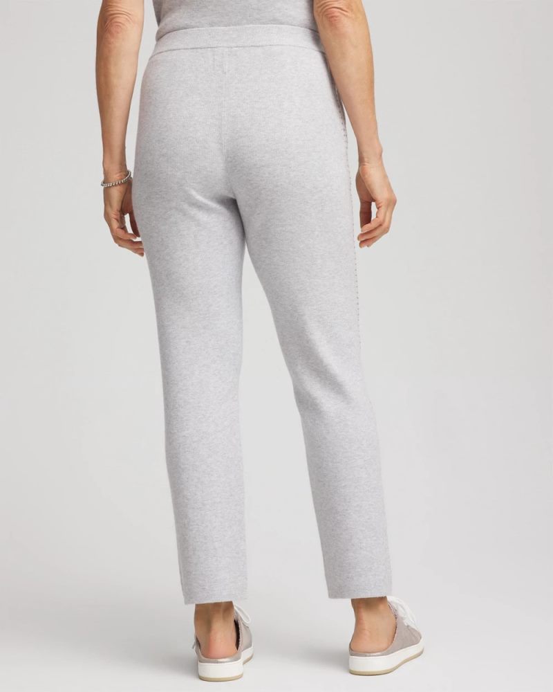 Chicos Zenergy® Luxe Diamante Pants - FROSTED GRAY HEATHER