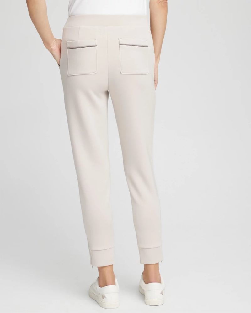 Chicos Zenergy® Caviar Bead Joggers - SMOKEY TAUPE