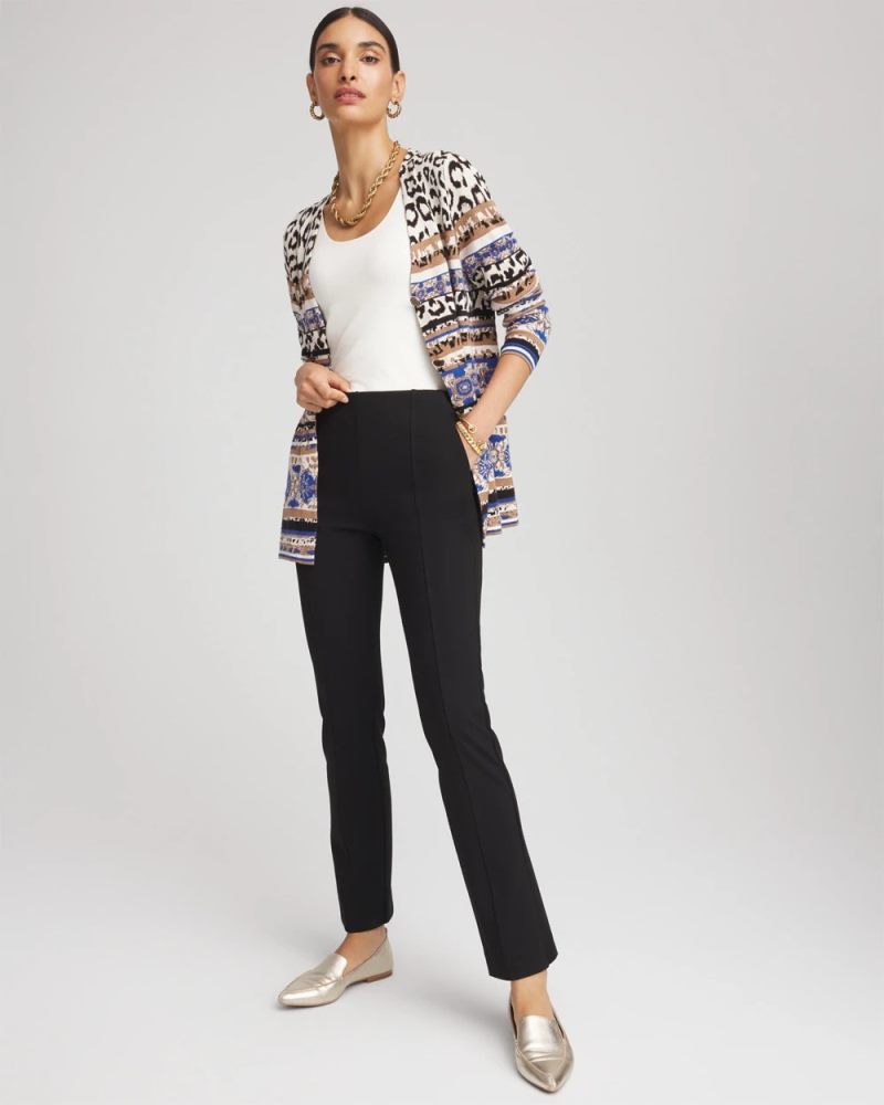 Chicos Juliet Straight Ankle Pants - BLACK