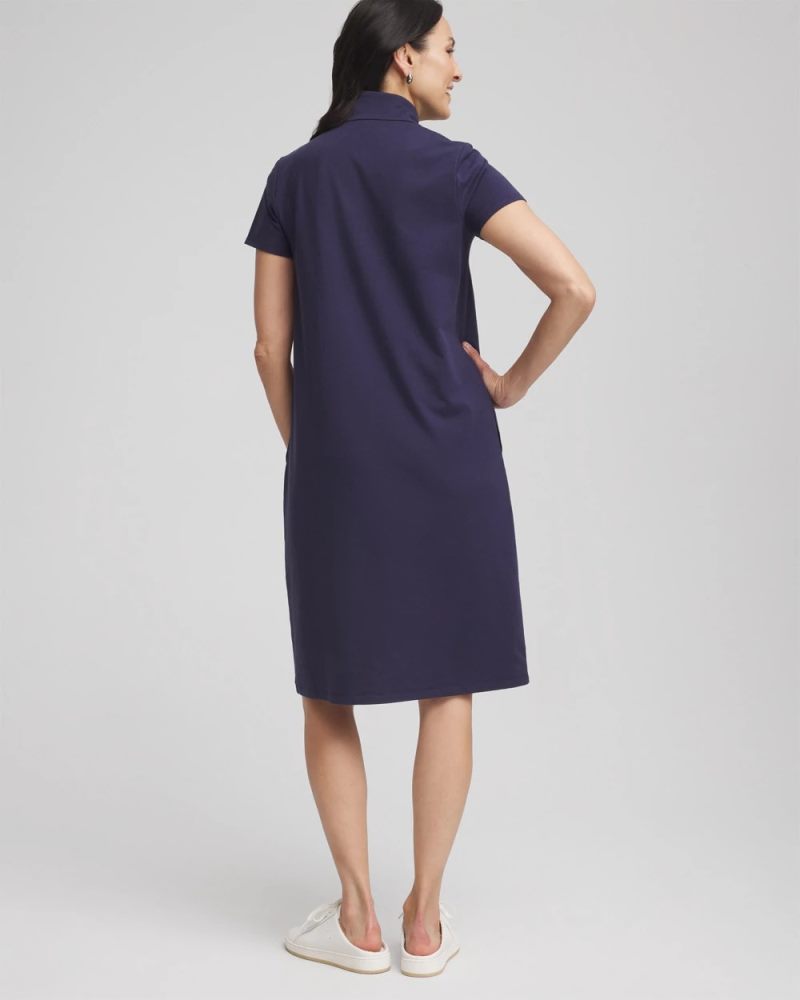 Chicos Zenergy® UPF Half-Zip Dress - PASSPORT BLUE