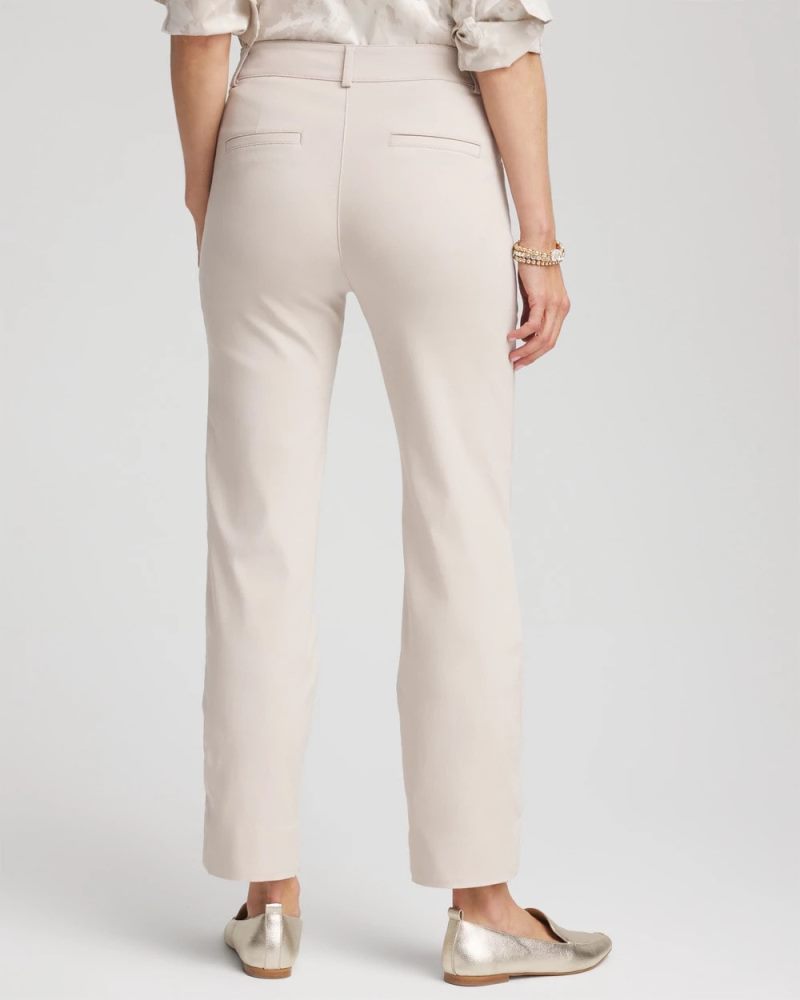 Chicos Emme Straight Ankle Pants - SMOKEY TAUPE