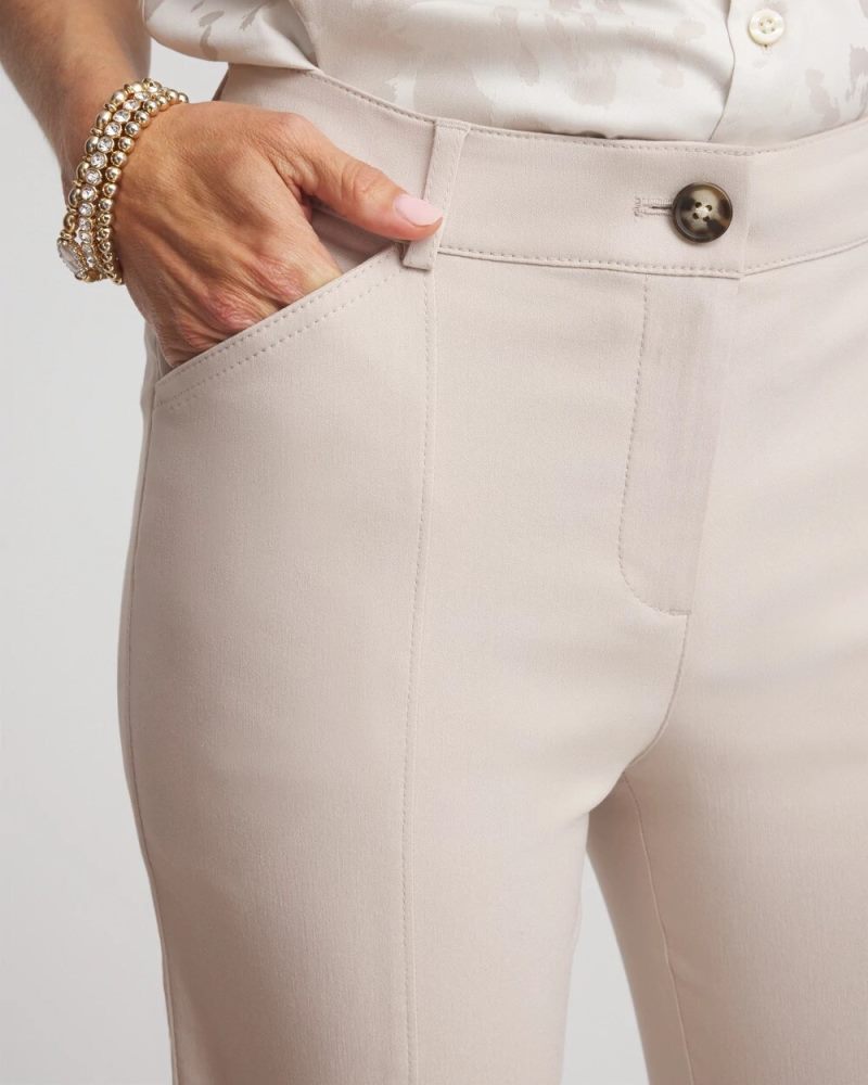 Chicos Emme Straight Ankle Pants - SMOKEY TAUPE