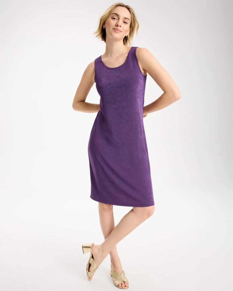 Chicos Travelers™ Short Tank Dress - RICH AMETHYST