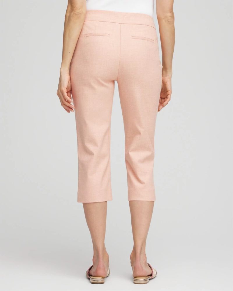 Chicos Brigitte™ Cross Dye Capri Pants - MELON MAMBO