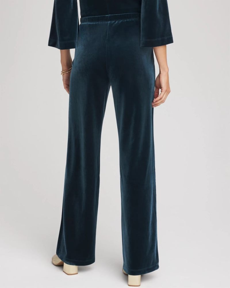 Chicos Travelers™ Velvet No Tummy Pants - TEAL SHADOW