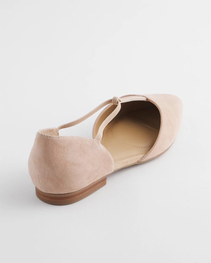 Chicos Glory Pointed Toe Flats - NATURAL