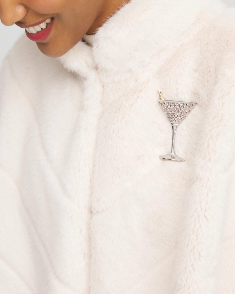 Chicos Cocktail Brooch - PINK