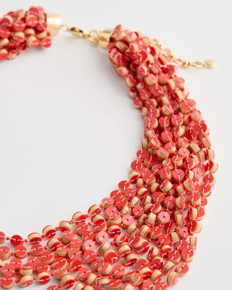 Chicos Coral Multi-Strand Necklace - CORAL