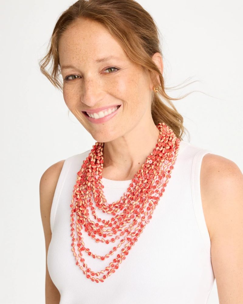 Chicos Coral Multi-Strand Necklace - CORAL