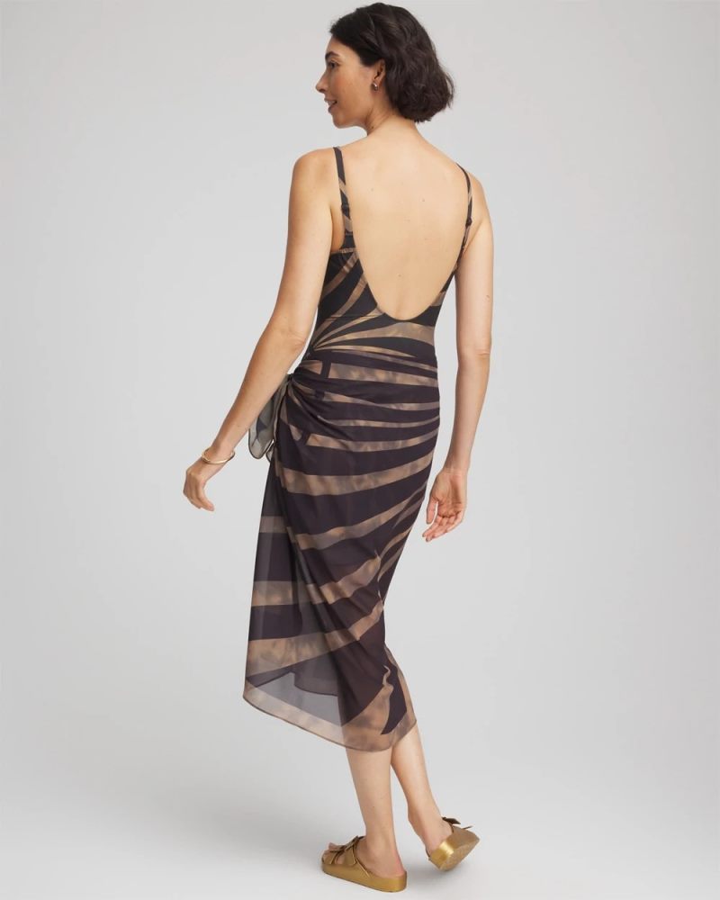 Chicos Gottex Desert Queen Pareo - BLACK/BROWN