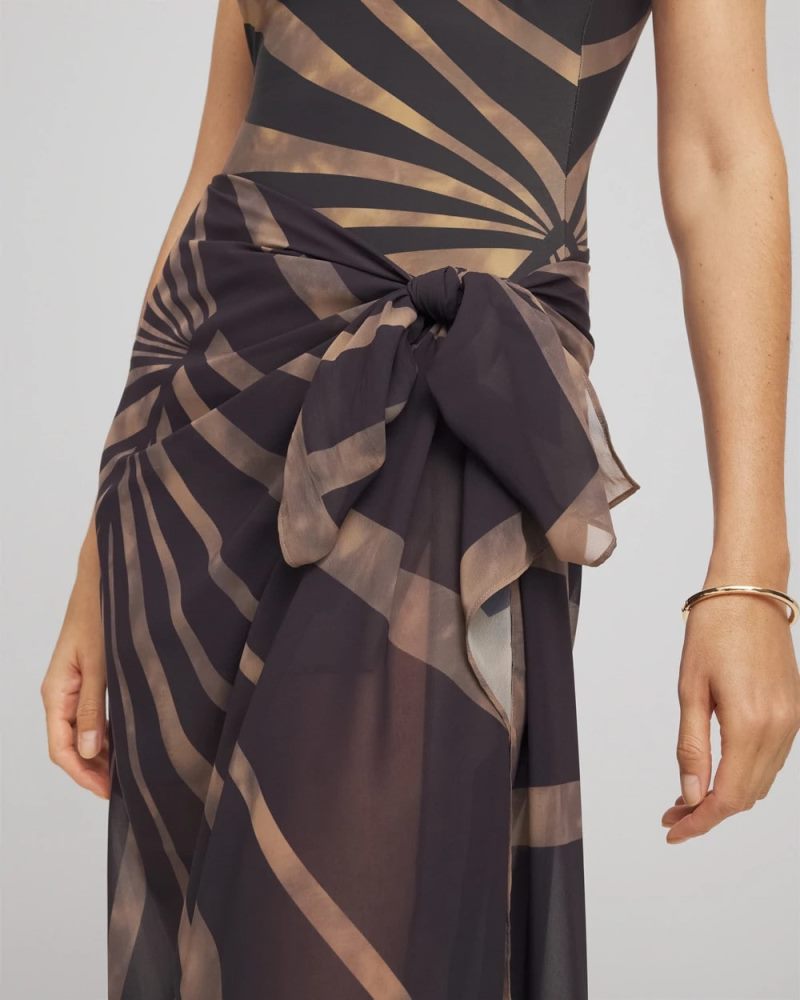 Chicos Gottex Desert Queen Pareo - BLACK/BROWN