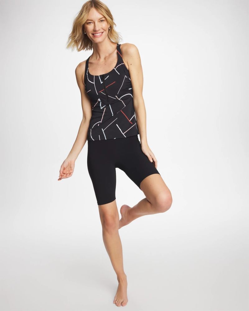 Chicos Gottex Kai D-Cup Tankini - BLACK/MULTI