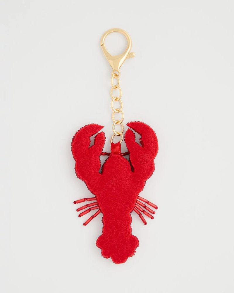 Chicos Americana Lobster Bag Charm Key Chain - RED