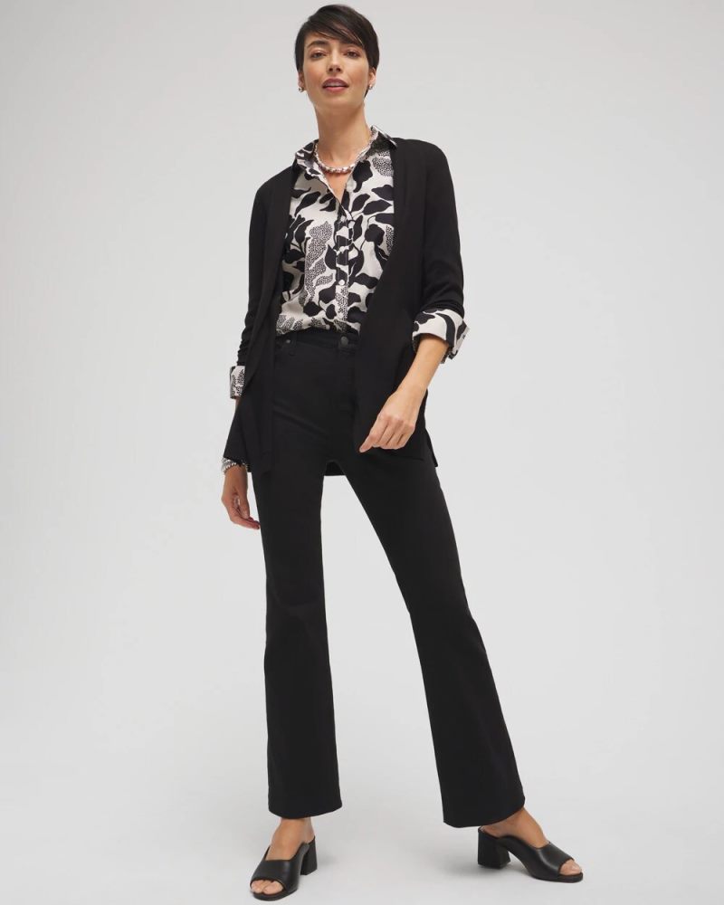 Chicos Spun Rayon Cardigan - BLACK