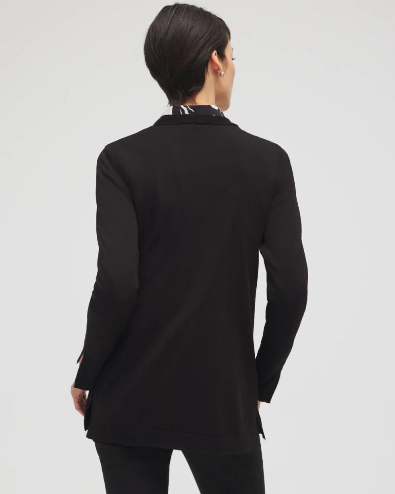 Chicos Spun Rayon Cardigan - BLACK