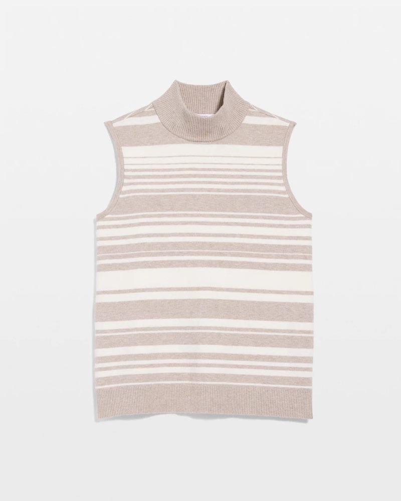 Chicos Zenergy® Luxe Cashmere-Blend Cap-sleeve Top - HELIUM FAUX HEATHER