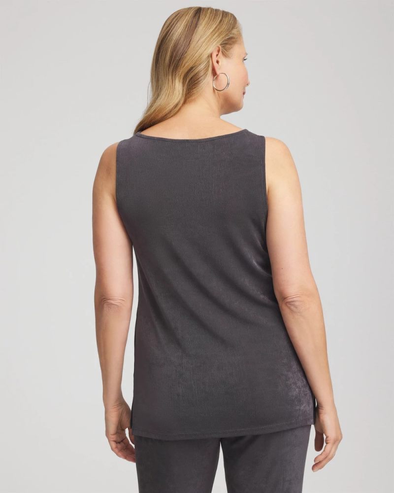 Chicos Travelers™ Classic Side-Slit Tank - SERENE GRAY