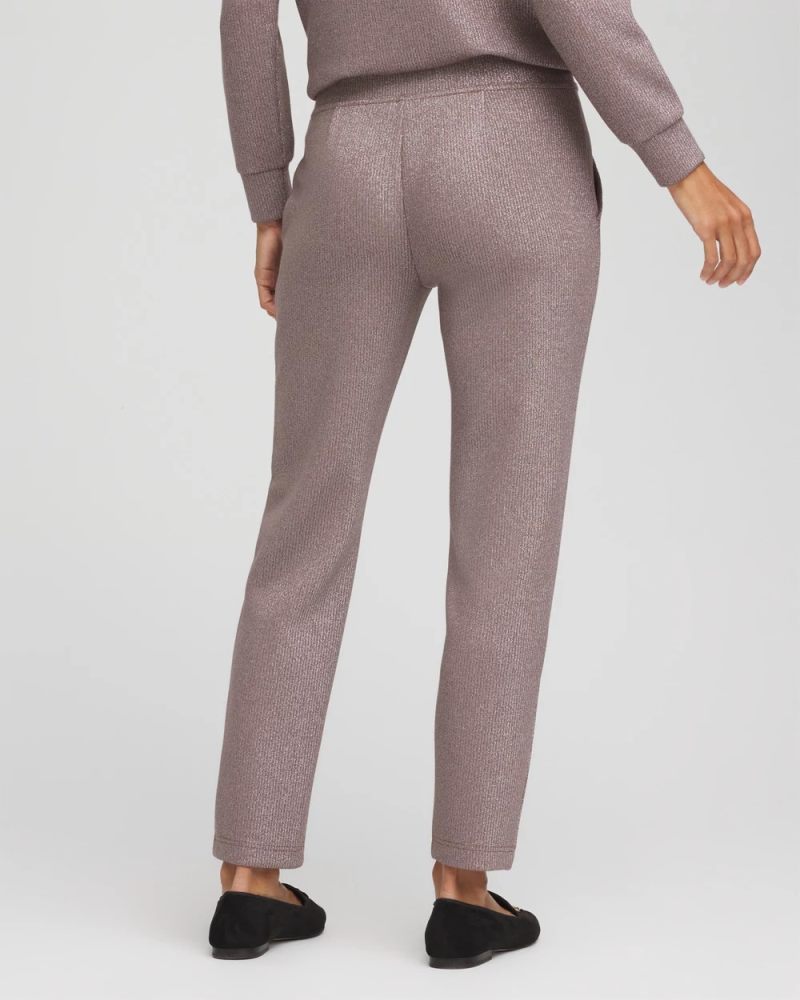 Chicos Zenergy® Sparkle Tapered Ankle Pants - WALNUT