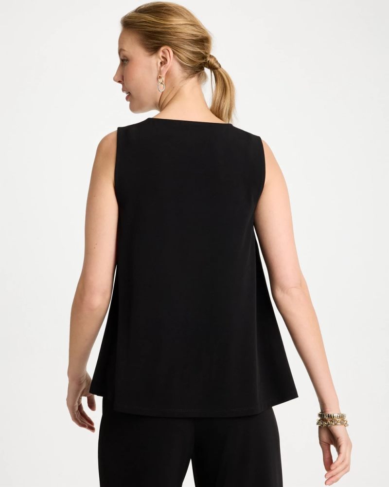 Chicos Travelers™ Knit Swing Tank - BLACK