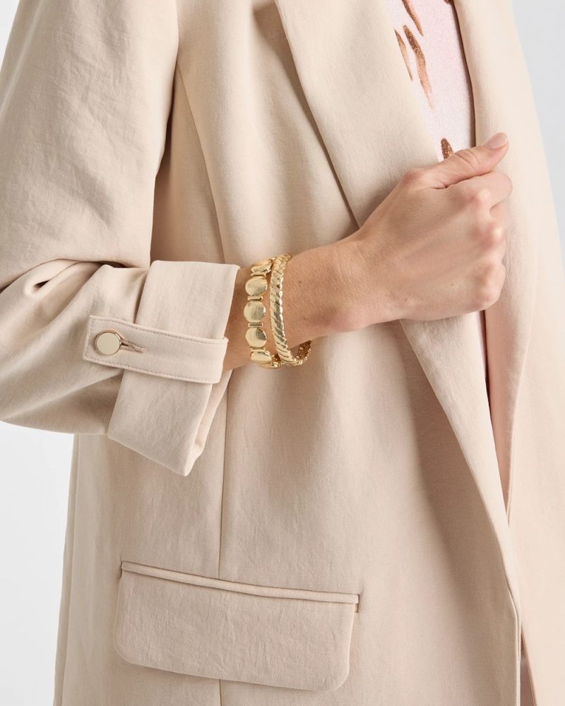 Chicos Boyfriend Crepe Blazer - PALE SAND