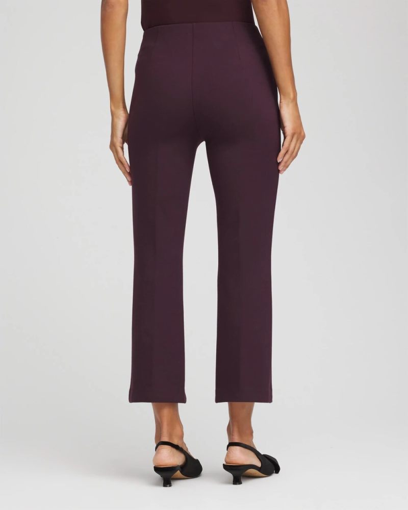 Chicos Juliet Feathered Flared Cropped Pants - NIGHT BLOOM