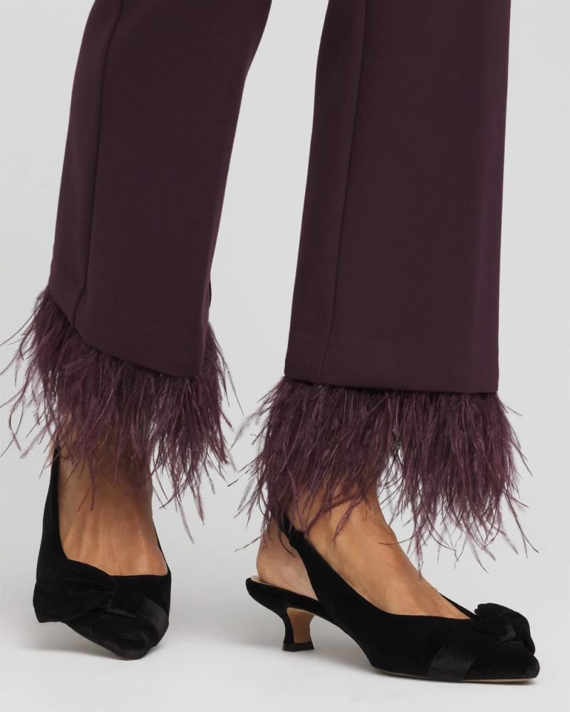 Chicos Juliet Feathered Flared Cropped Pants - NIGHT BLOOM