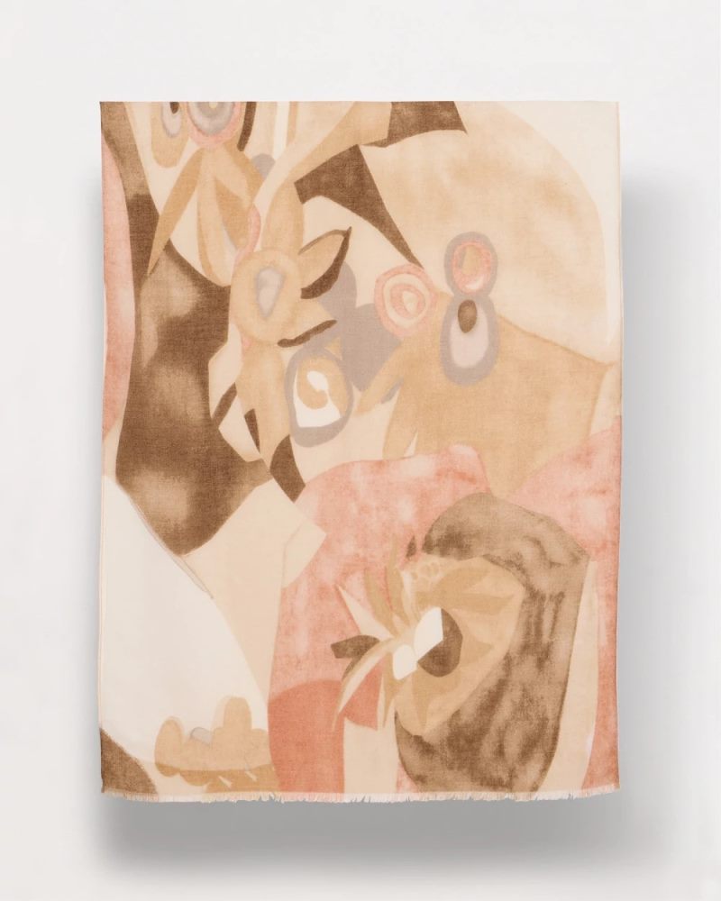 Chicos Neutral Floral Oblong Scarf - NEUTRAL
