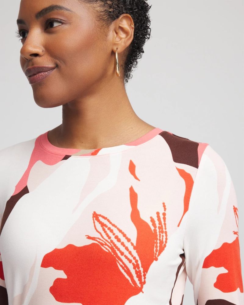 Chicos Tropical Touch of Cool™ Layering Tee - SIESTA ROSE