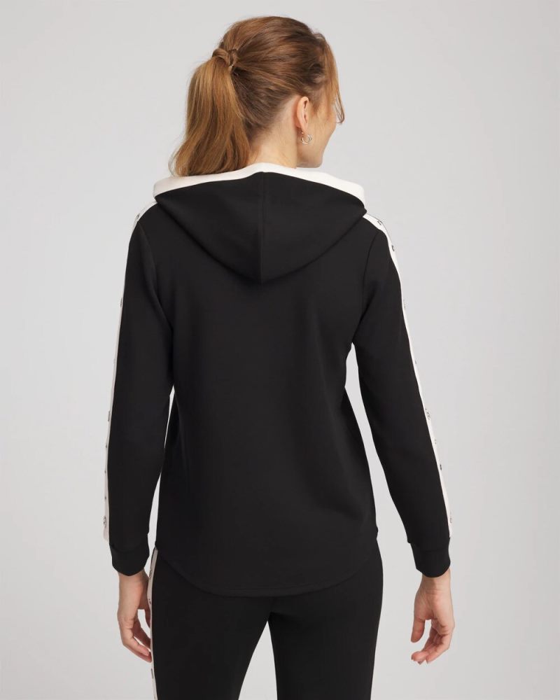 Chicos Zenergy® Grommet Top - BLACK