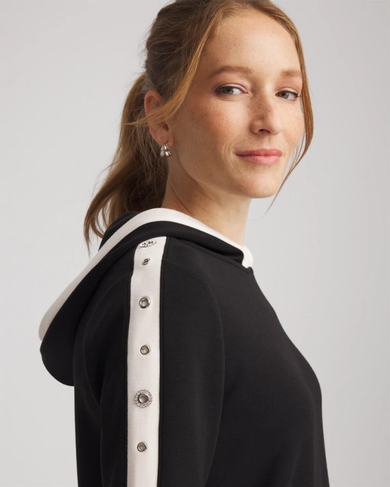 Chicos Zenergy® Grommet Top - BLACK