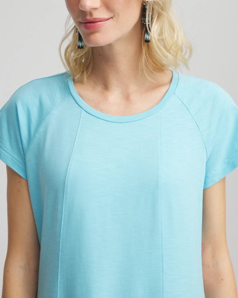 Chicos Short-Sleeved Maxi Dress - PARADISO BLUE