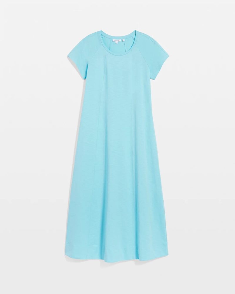 Chicos Short-Sleeved Maxi Dress - PARADISO BLUE