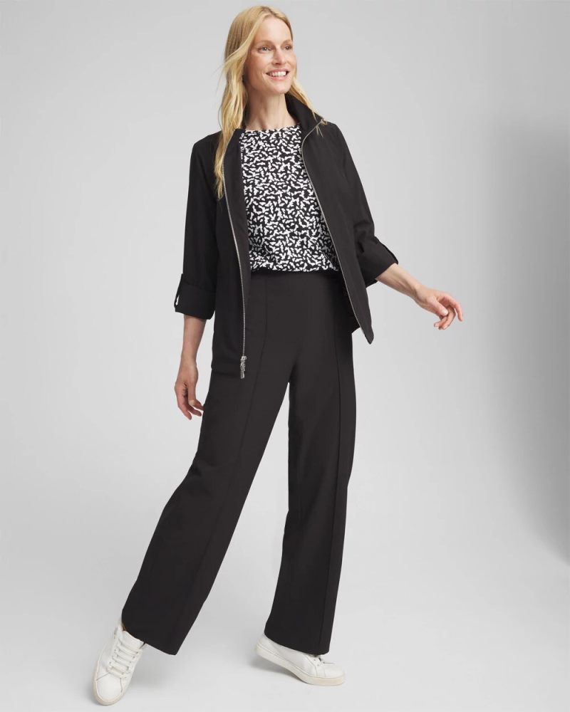 Chicos Zenergy® UPF Wide Leg Trousers - BLACK