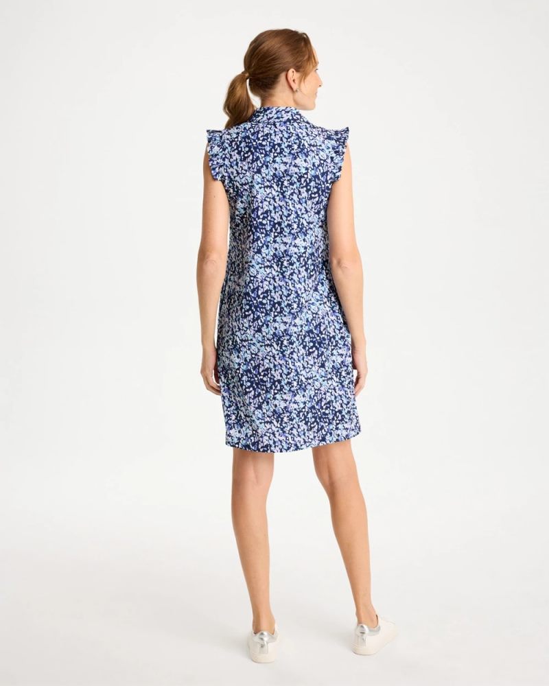 Chicos Zenergy® UPF Ruffle Dress - AMPARO BLUE