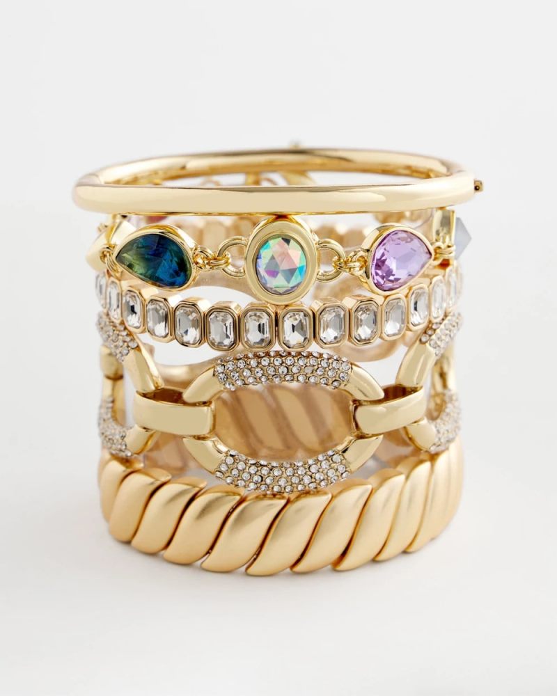 Chicos Matte Twist Stretch Bracelet - GOLD