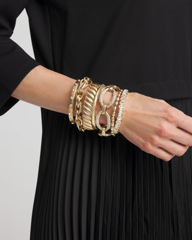 Chicos Matte Twist Stretch Bracelet - GOLD