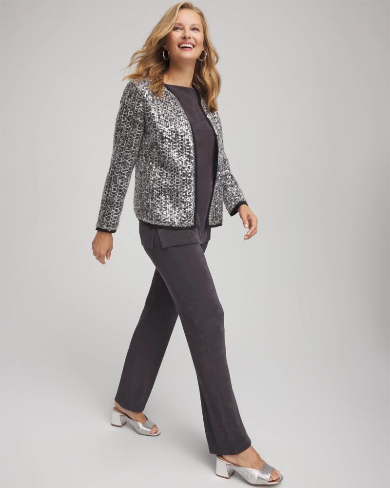 Chicos Travelers™ No Tummy Pants - SERENE GRAY